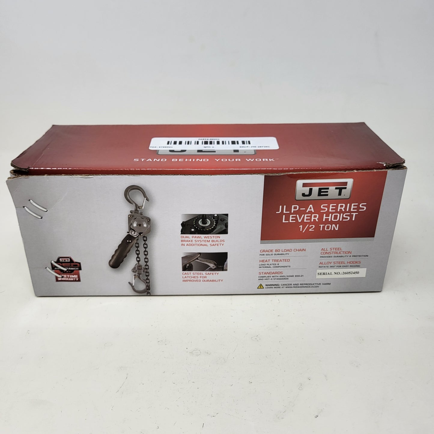 New JET JLP-050A-10 1/2-Ton Mini-Puller Lever Hoist 10 ft. Lift 287201