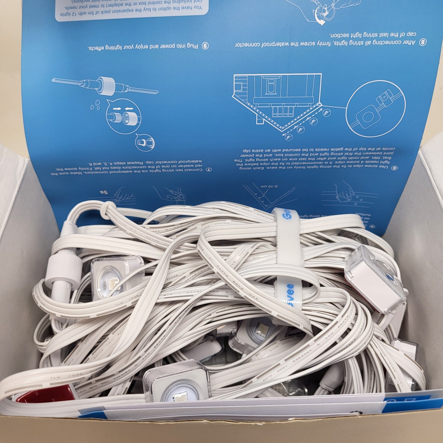 New Govee H705A Permanent Outdoor Lights 100ft Smart RGBIC LED String White Cord