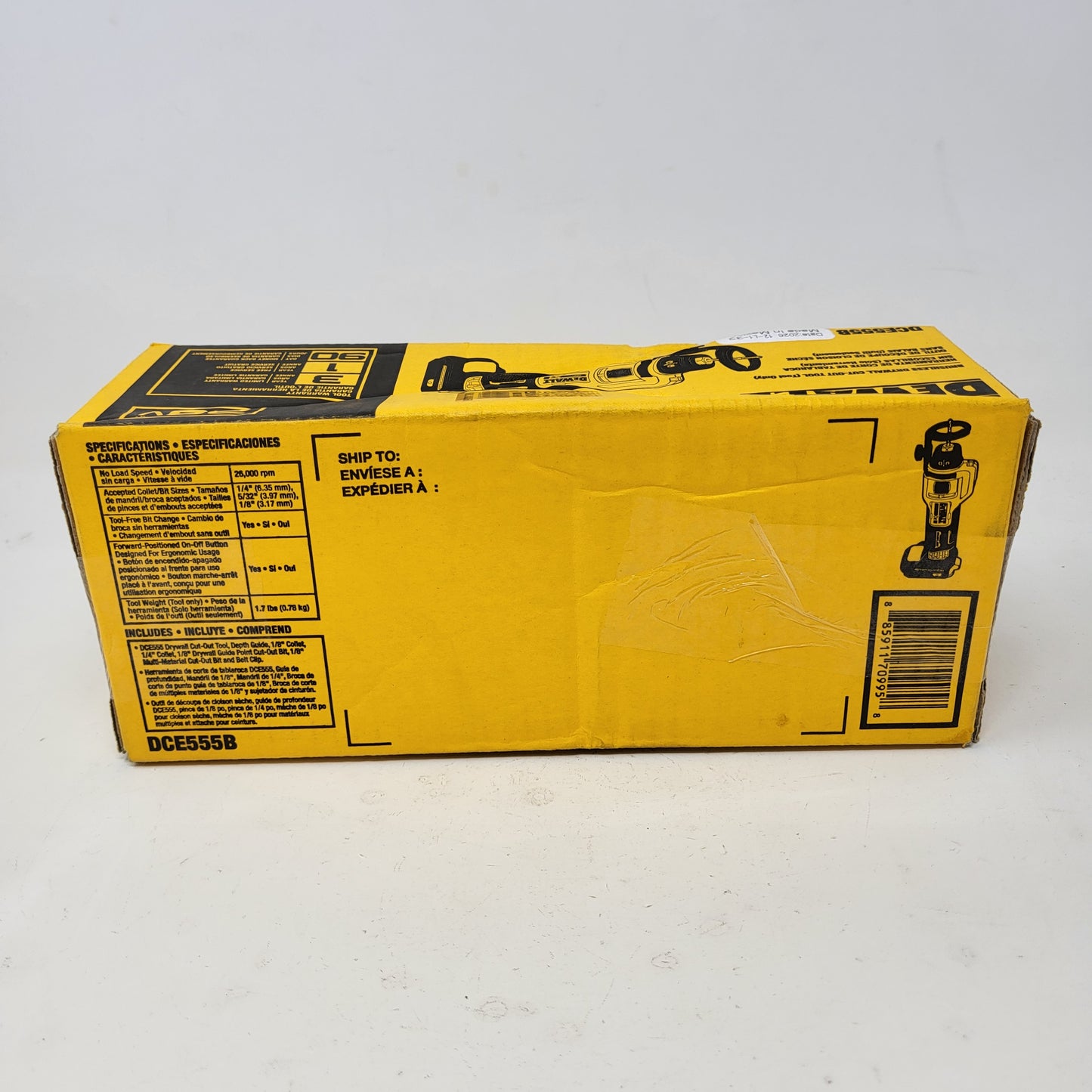 New DEWALT DCE555B 20V MAX XR Brushless Drywall Cut-Out Tool Rotary Bare Tool