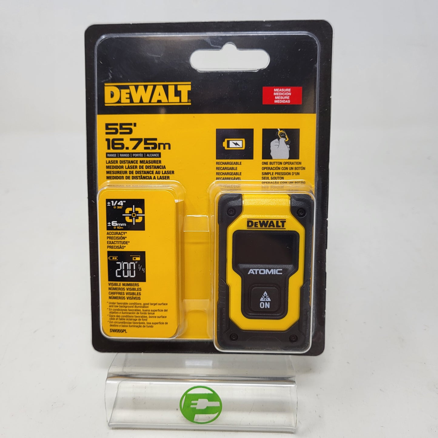 New DEWALT DW055PL ATOMIC 55 ft. Pocket Laser Distance Measurer