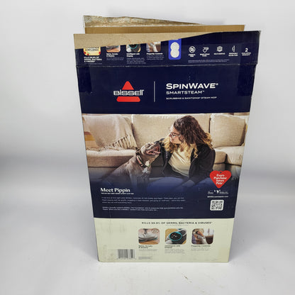 New Bissell SpinWave SmartSteam Scrubbing & Sanitizing Spin Mop 3712W