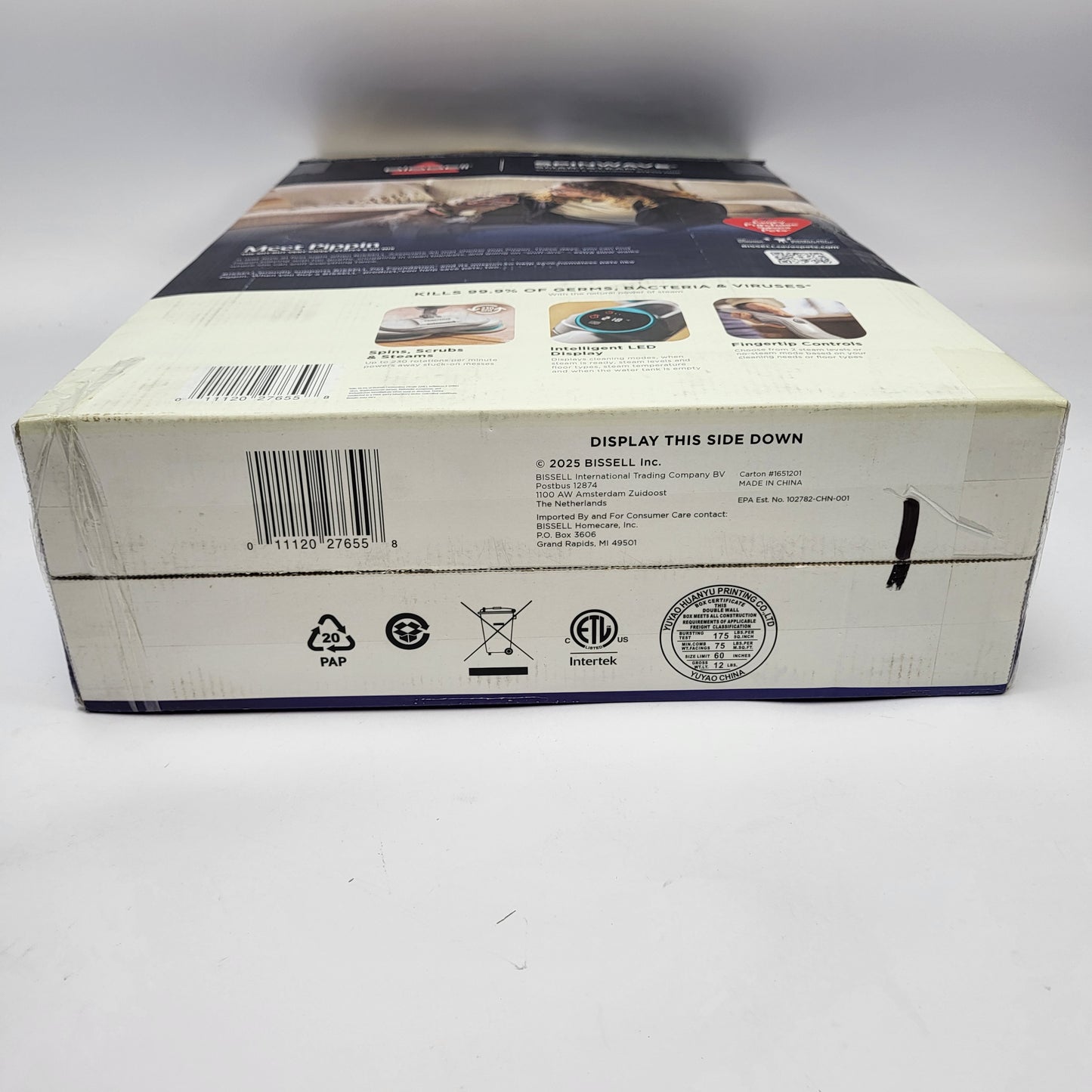 New Bissell SpinWave SmartSteam Scrubbing & Sanitizing Spin Mop 3712W