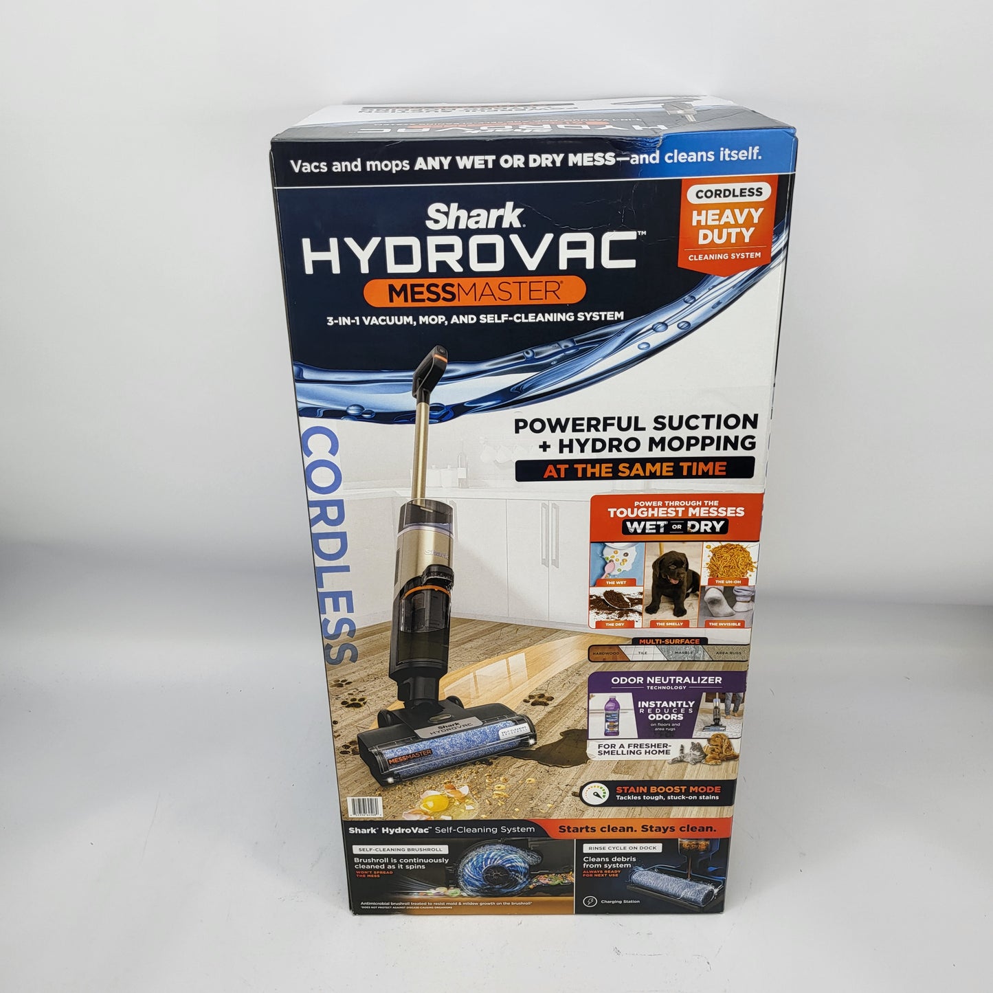 New Shark HydroVac MessMaster Cordless 3-in-1 Wet Dry Vacuum Mop WD261