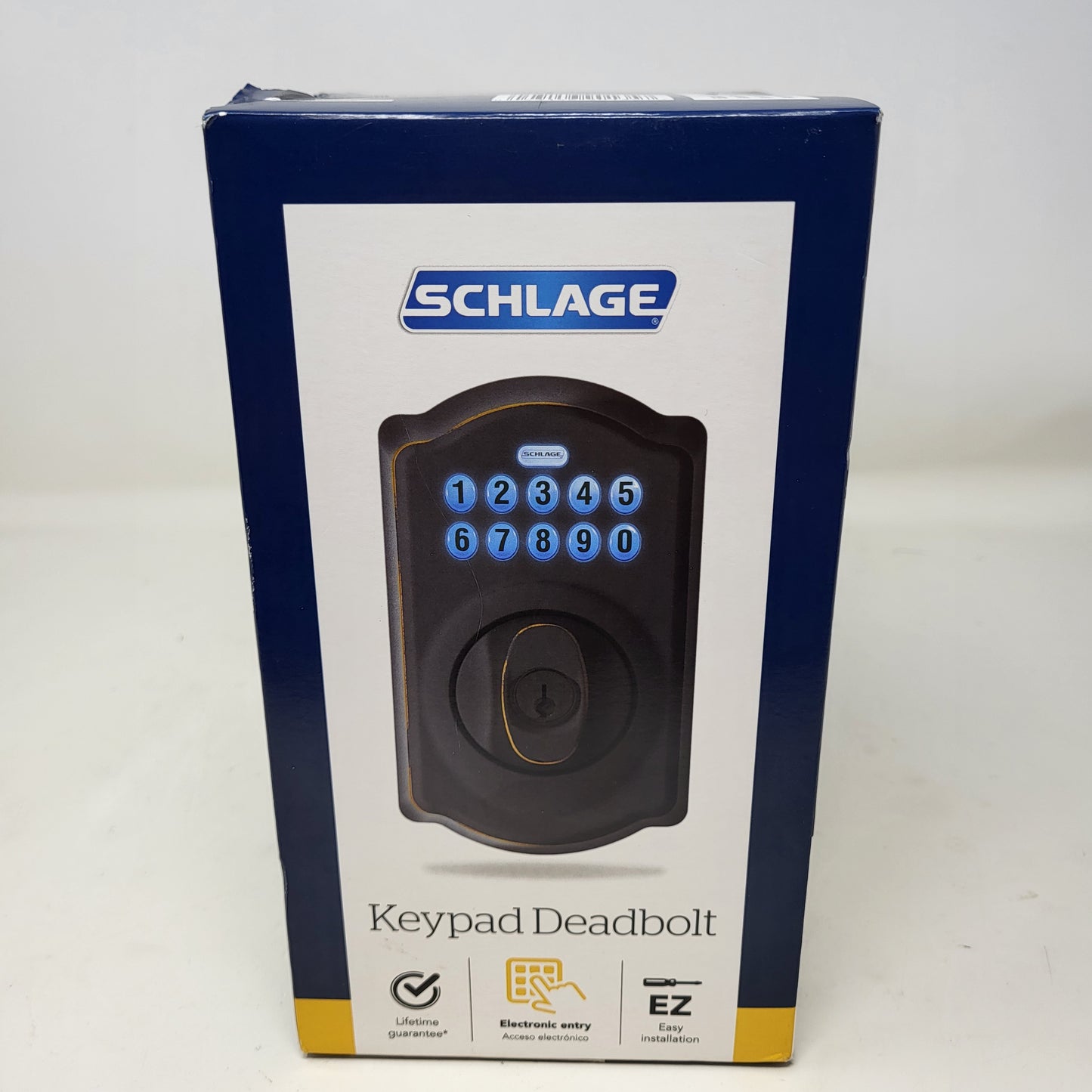 New Schlage BE365 V CAM 716 Camelot Keypad Electronic Deadbolt Aged Bronze