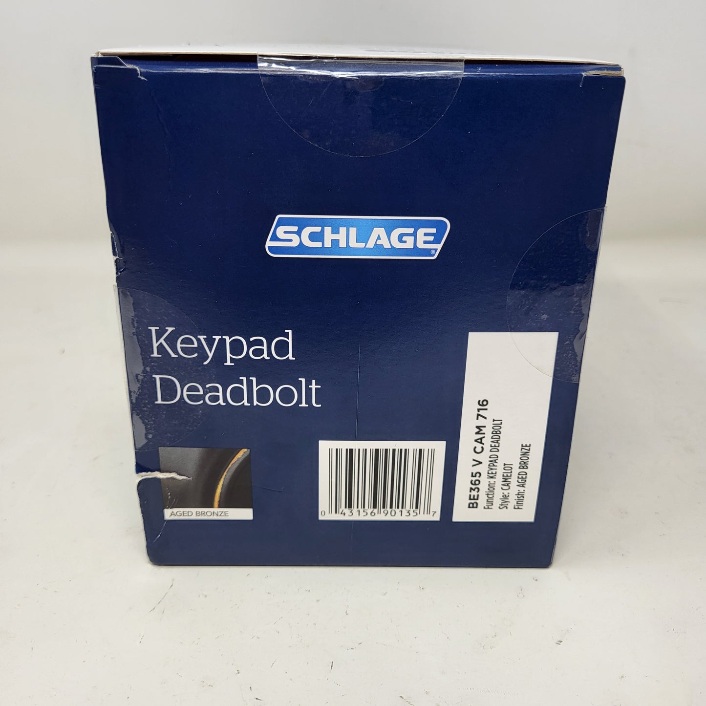 New Schlage BE365 V CAM 716 Camelot Keypad Electronic Deadbolt Aged Bronze