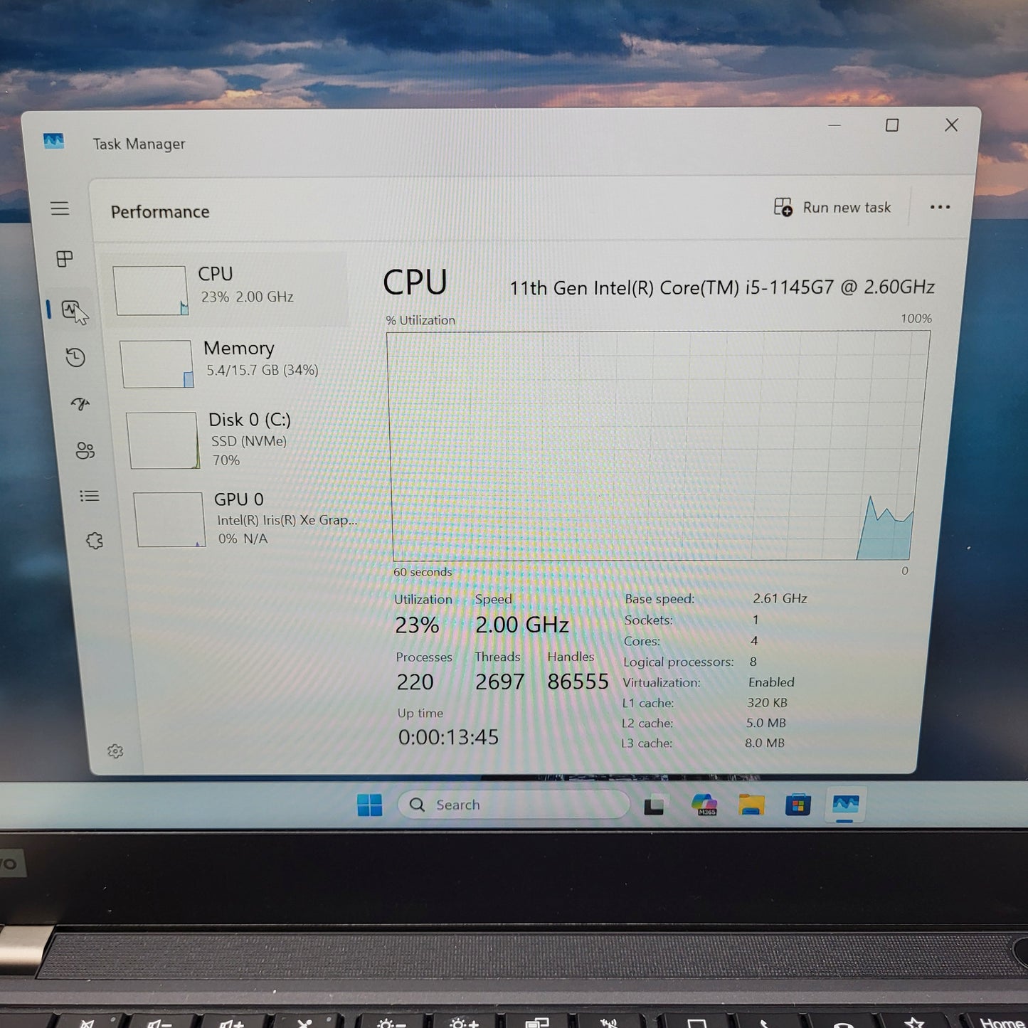 Lenovo ThinkPad T14 Gen 2i 8CU22T7 14" i5-1145G7 2.6GHz 16GB RAM 256GB SSD