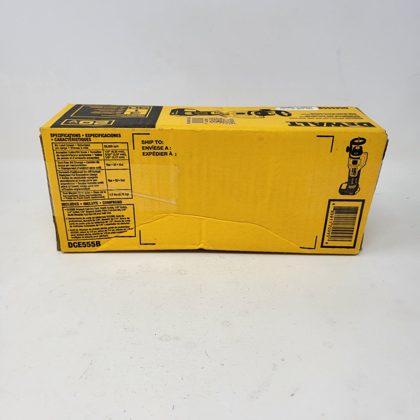 New DeWalt DCE555B 20V MAX Brushless Drywall Cut-Out Tool