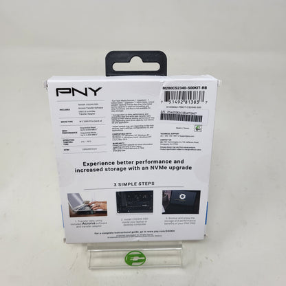 New PNY 2280mm Upgrade Kit 500GB M.2 NVMe Gen 4.0 x 4 SSD M280CS2340-500KIT-RB