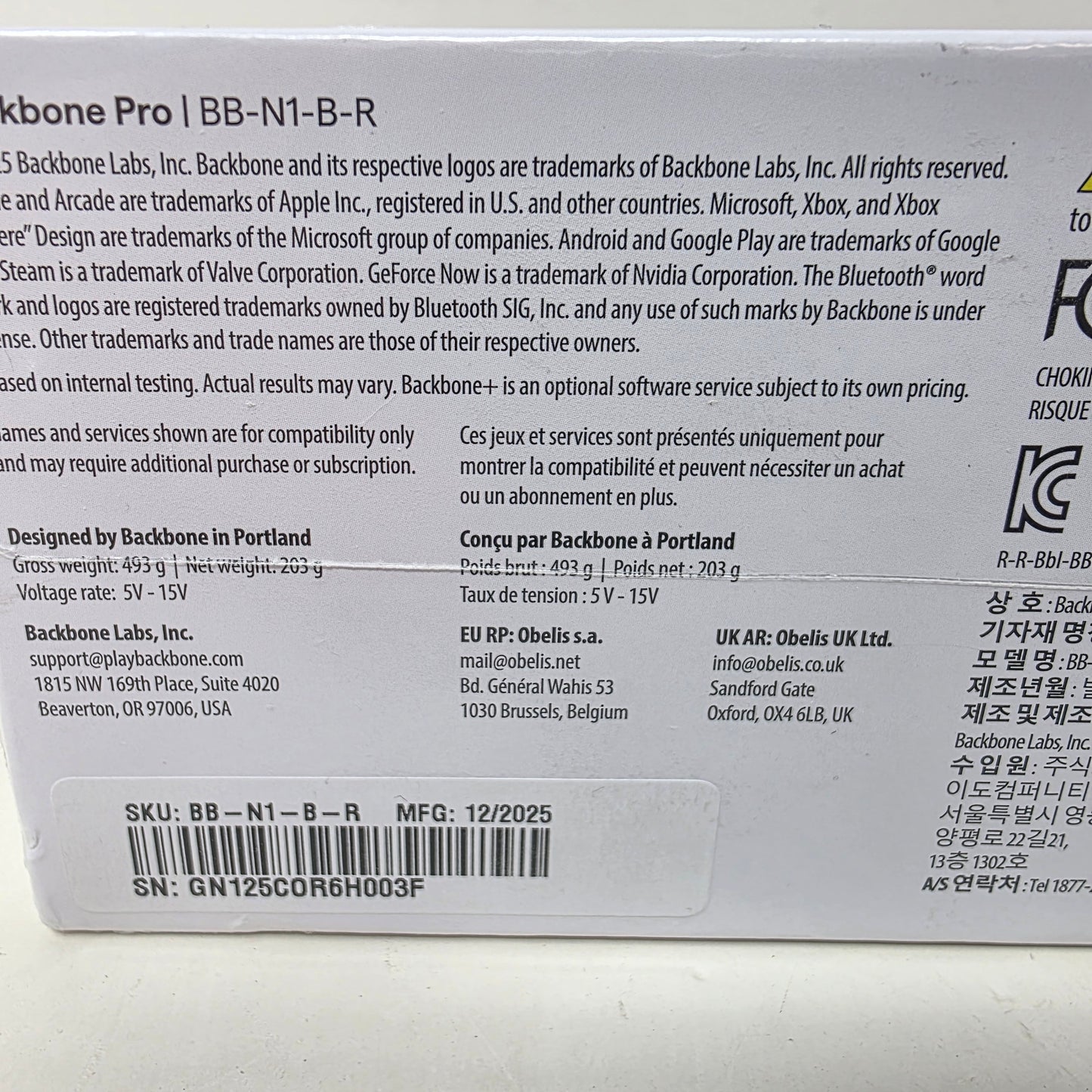 New Backbone Pro USB-C Mobile Gaming Controller Black Phone Wireless Pad