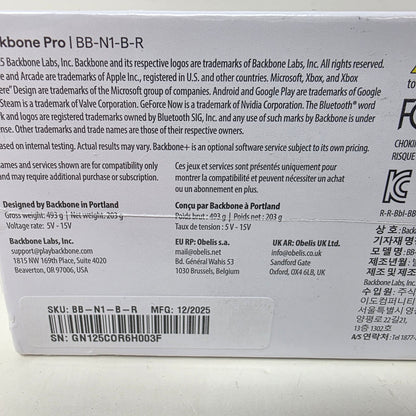 New Backbone Pro USB-C Mobile Gaming Controller Black Phone Wireless Pad