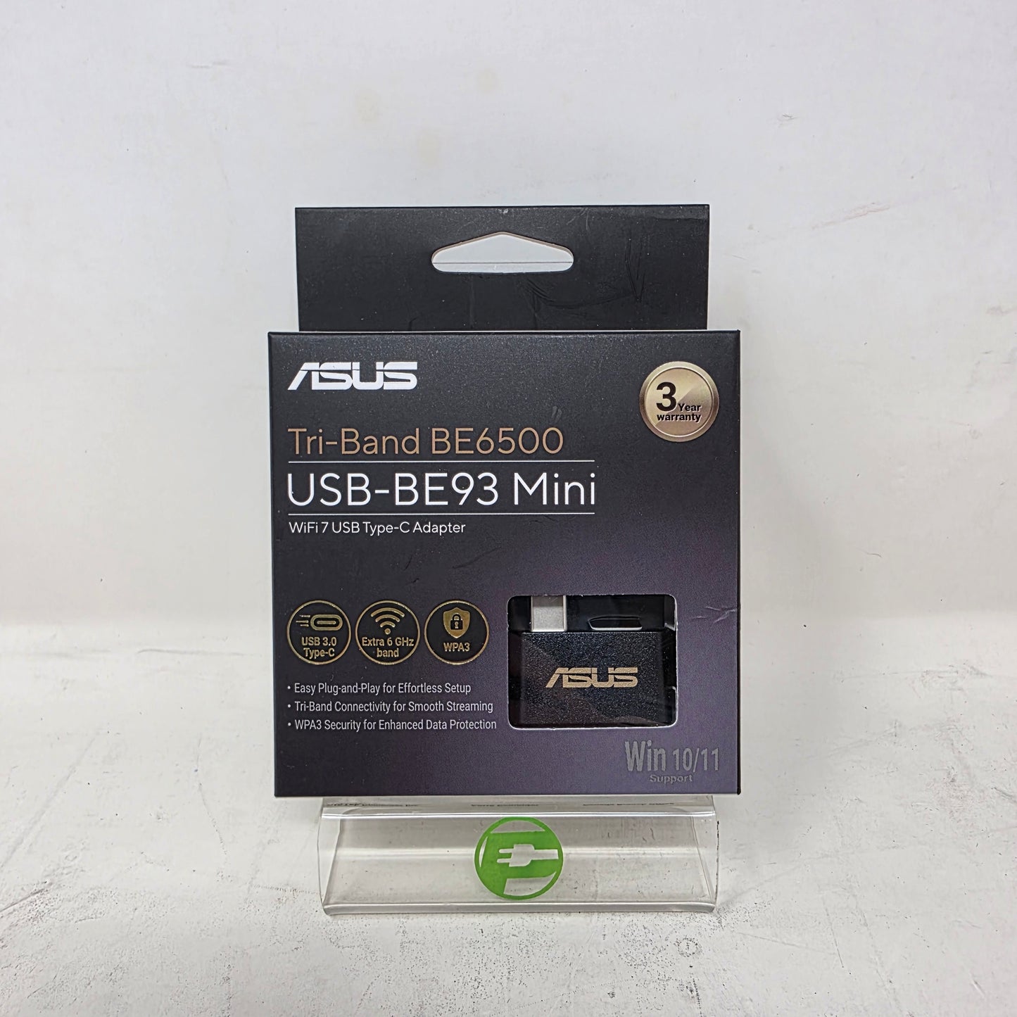 New Asus USB-BE93 Mini Tri-Band BE6500 Wi-Fi 7 Type-C Wireless Network Adapter