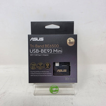 New Asus USB-BE93 Mini Tri-Band BE6500 Wi-Fi 7 Type-C Wireless Network Adapter