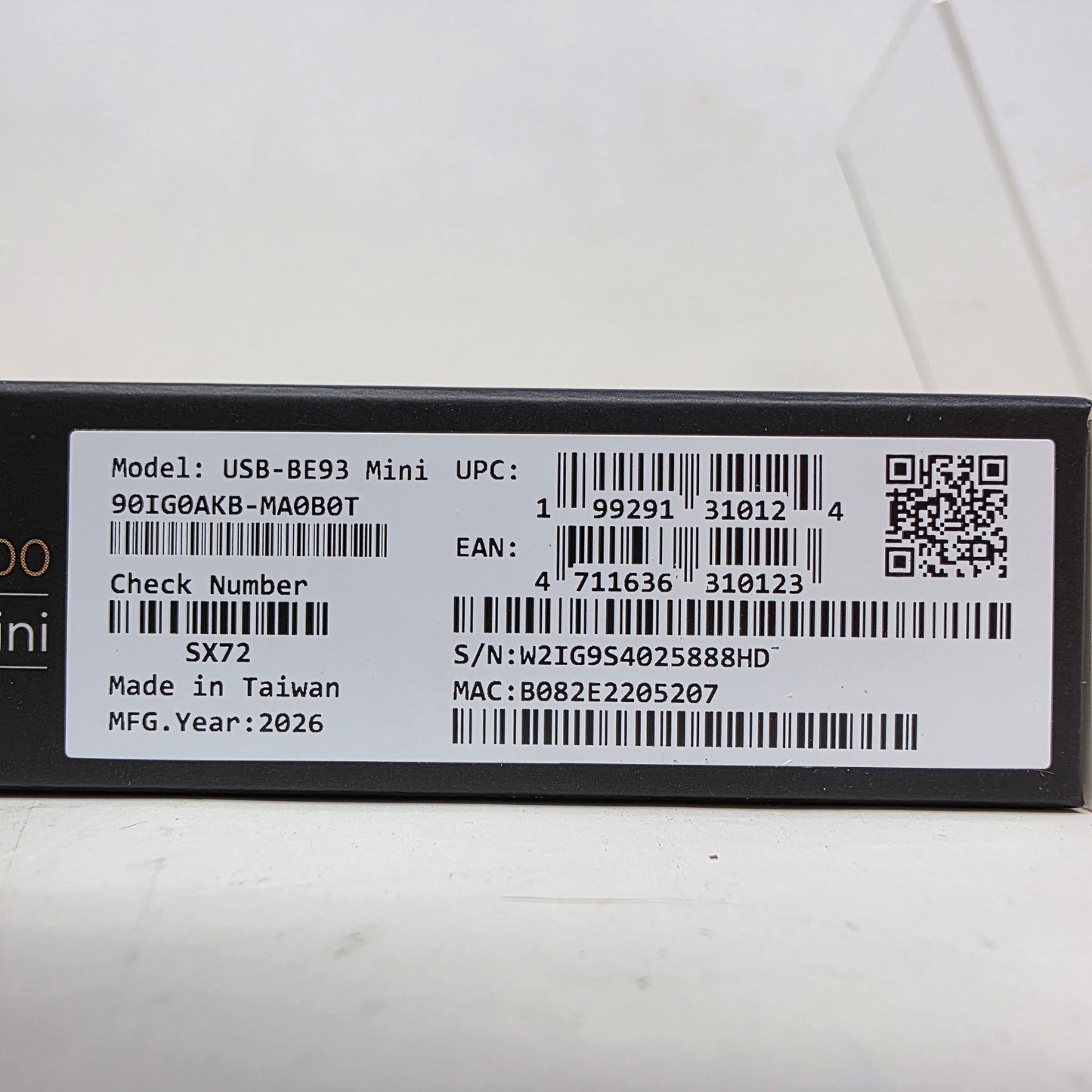 New Asus USB-BE93 Mini Tri-Band BE6500 Wi-Fi 7 Type-C Wireless Network Adapter