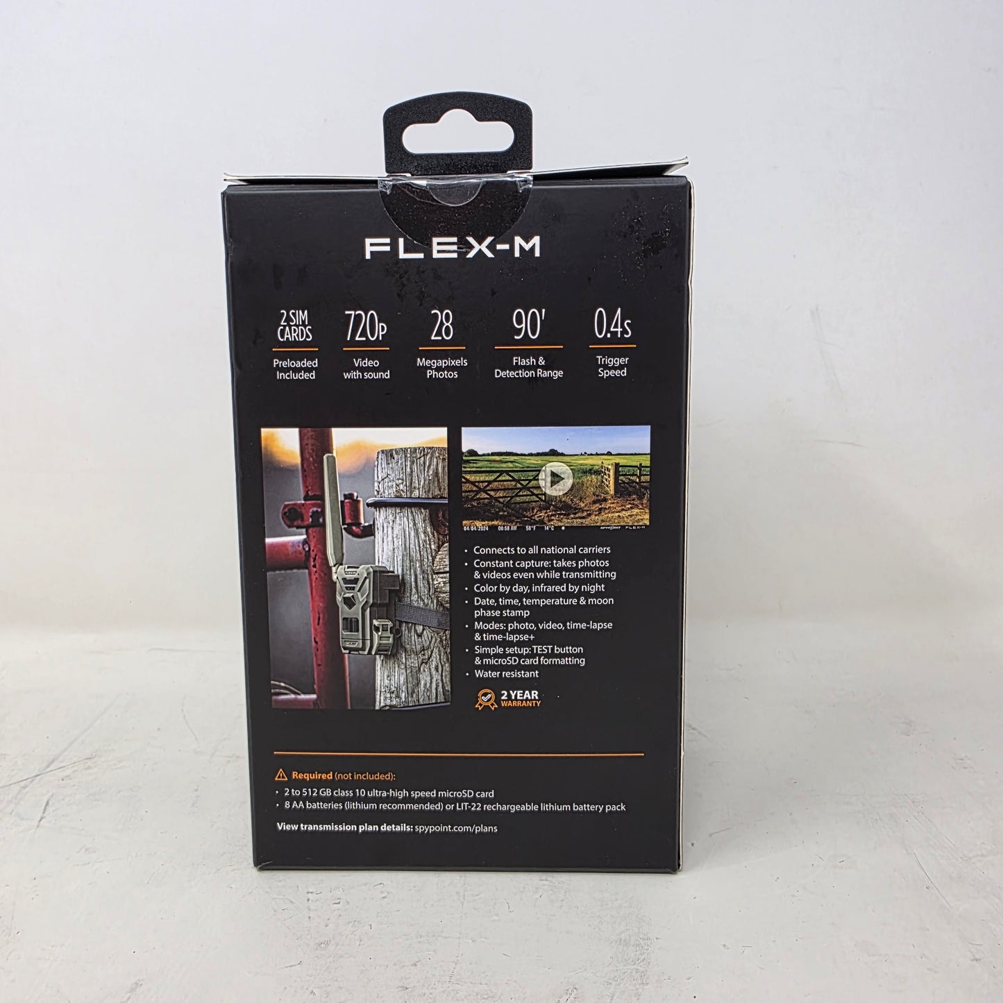 New Spypoint FLEX-M Cellular Trail Camera 28MP HD Video Game Scouting Cam