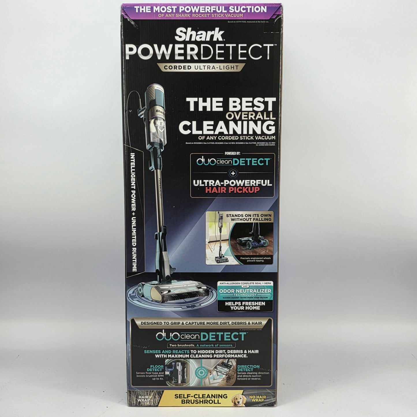 New Shark PowerDetect Corded Smart Stick Vacuum HZ4000 DuoClean Detect Cleaner