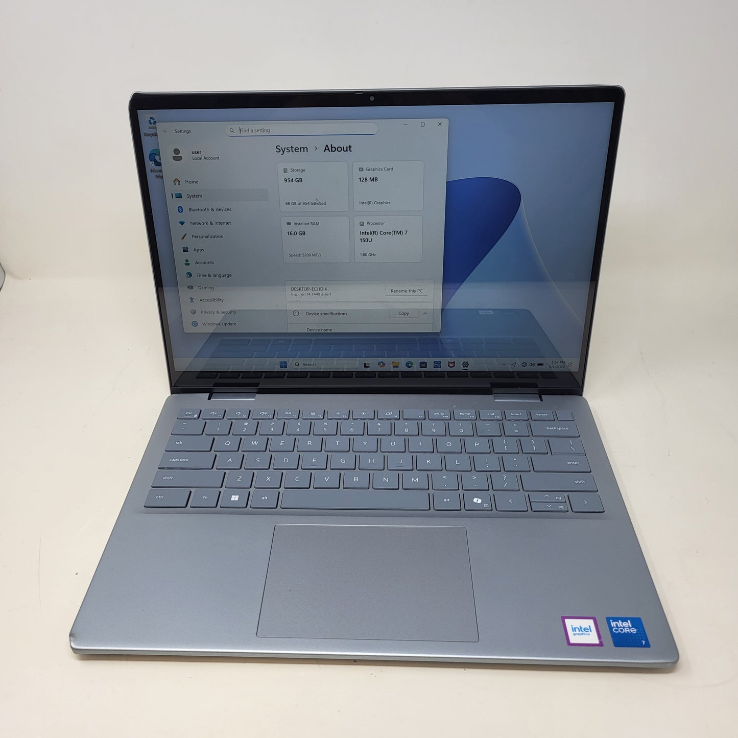 Dell Inspiron 14 7440 2-IN-1 14" Core 7 150U 1.8GHz 16GB RAM 1TB SSD