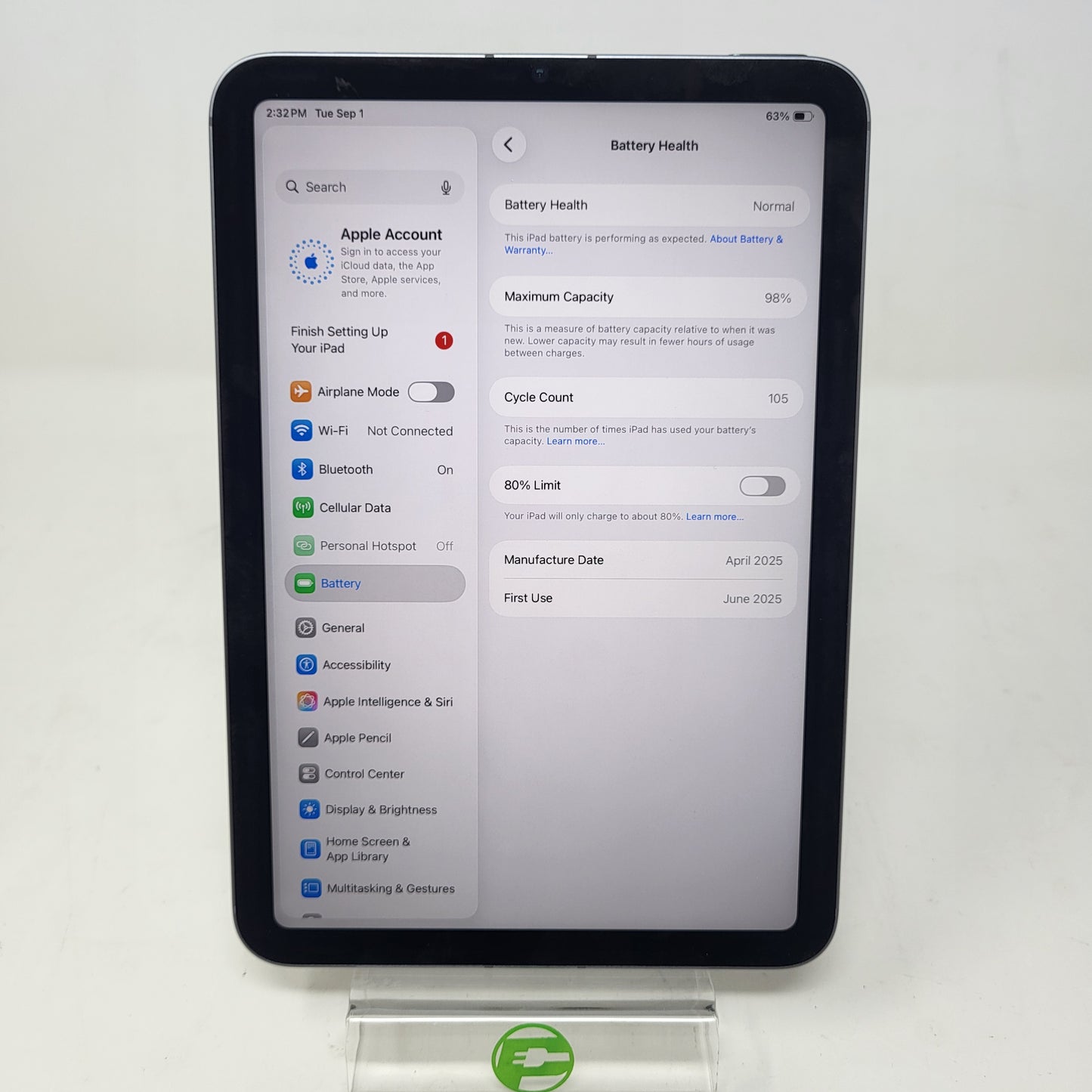 WiFi Only Apple iPad Mini (A17 Pro) 512GB Space Gray MYHC3LL/A