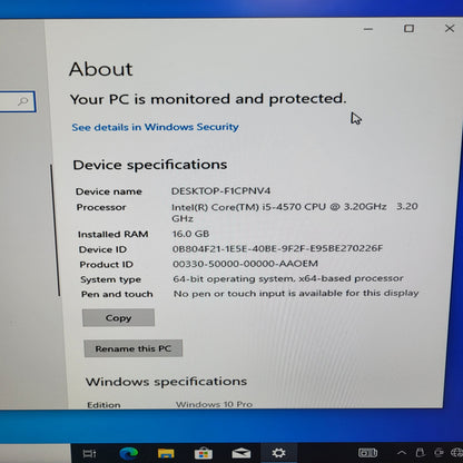 Dell OptiPlex 9020 F1CPNV4 Core i5-4570 3.20GHz 16GB RAM 512GB SSD