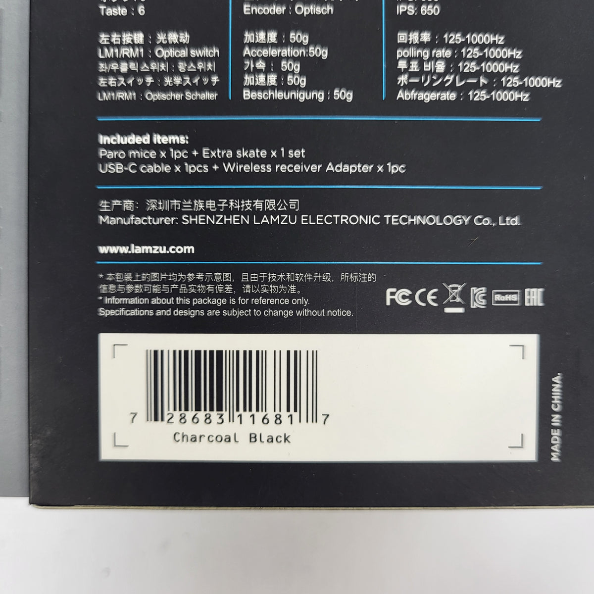 LAMZU Paro Super Light Wireless Gaming Mouse 48g 26000 DPI Ultra Lightweight