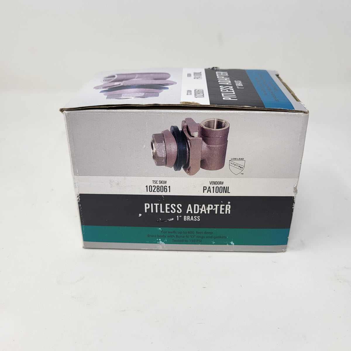 New Water Source PA100NL 1 in Lead-Free Brass Pitless Adapter 150 PSI Well Pump