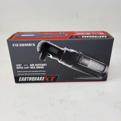 New Earthquake XT EQ38MRX 3/8" Mini Air Ratchet W/ 1/4" Hex Drive Pneumatic Tool