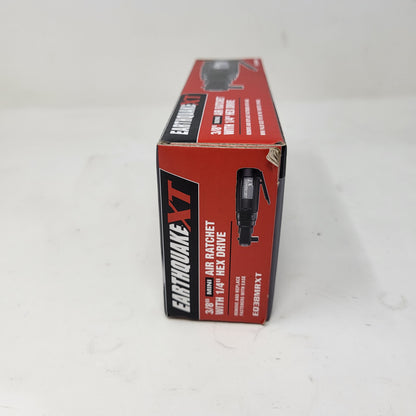New Earthquake XT EQ38MRX 3/8" Mini Air Ratchet W/ 1/4" Hex Drive Pneumatic Tool