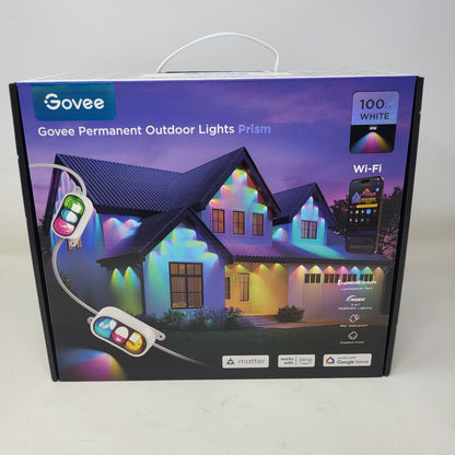 New Govee Permanent Outdoor Lights Prism 100ft H707A Smart RGBW Wi-Fi Matter