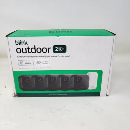 New Blink Outdoor 2K+ Smart Wireless Security 5-Camera Kit B0F95XVBFS