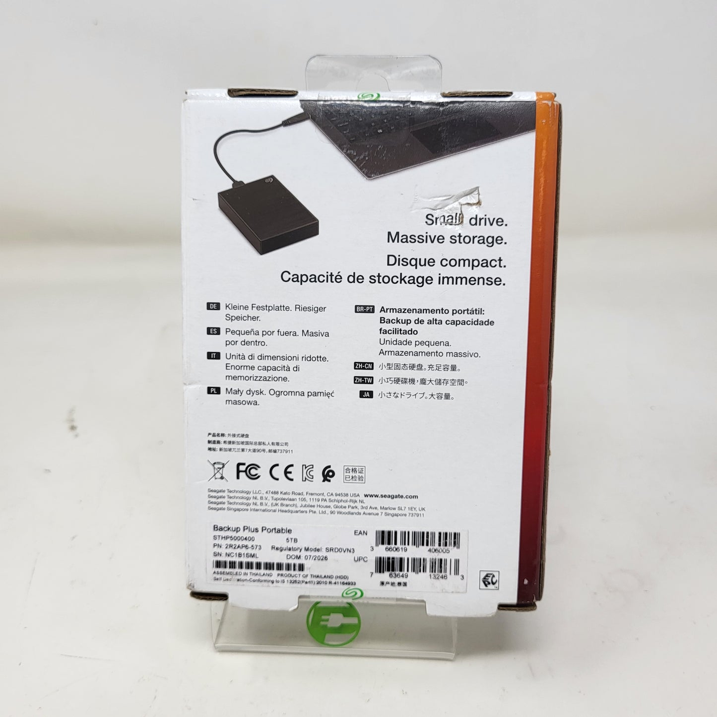 New Seagate 5TB Backup Plus Portable HDD 2.5" External USB 3.0 Drive