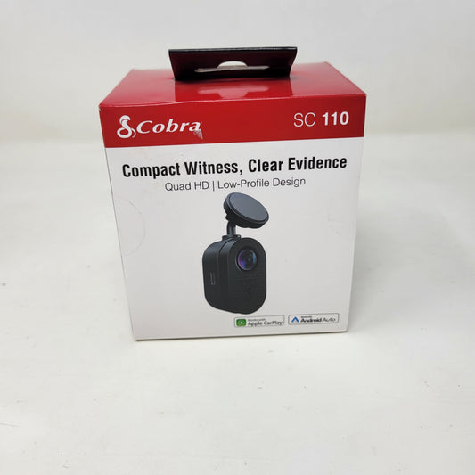 New Cobra SC110 Smart Dash Cam 1440P QHD Compact Car Dash Camera WiFi