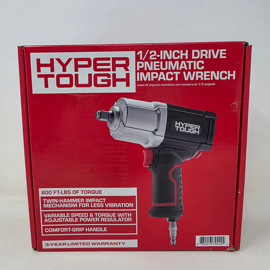 New Hyper Tough 1/2-Inch Drive Pneumatic Air Impact Wrench 800 Ft-Lbs Torque