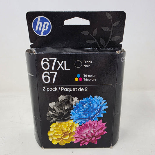 New HP 67XL Black, Yellow, Cyan and Magenta Ink Cartridges 3YP30AN