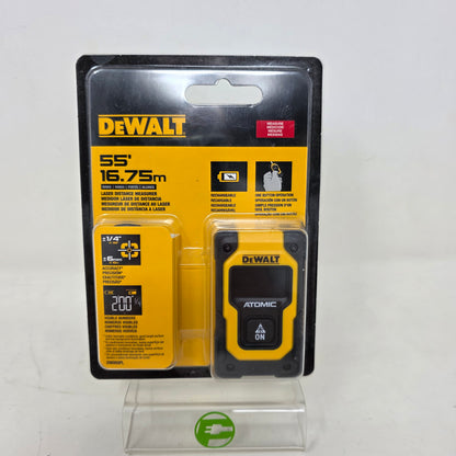 New DEWALT ATOMIC 55ft 16.75m Pocket Laser Distance Measurer Rechargeable 