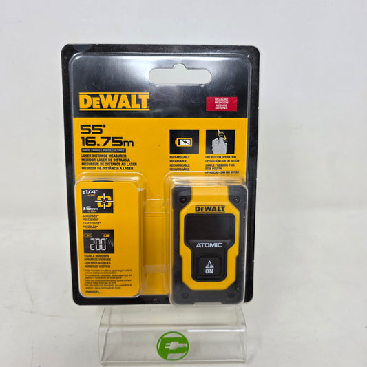 New DEWALT ATOMIC 55ft 16.75m Pocket Laser Distance Measurer Rechargeable 