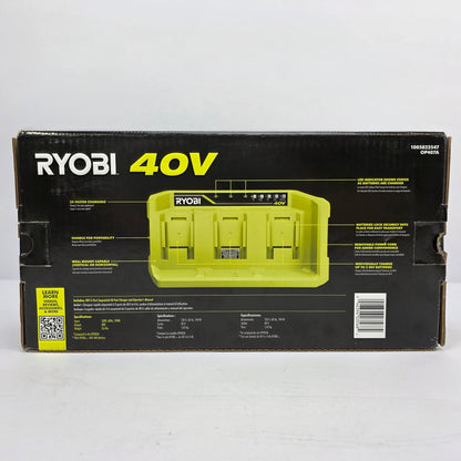 NEW RYOBI 40V 3-Port Sequential 4A Fast Battery Charger OP407A Tool 