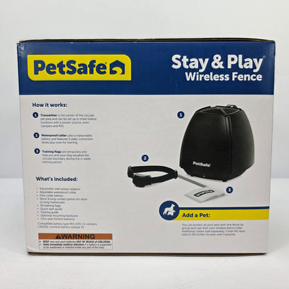 New PetSafe Stay & Play Wireless Dog Fence Pet Containment System Base 