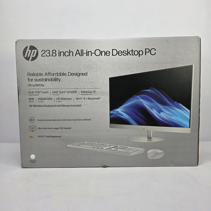 New HP 23.8"All-In One i3-N300 1.80GHz 8GB RAM 256GB SSD