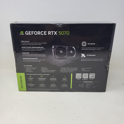New MSI GeForce RTX 5070 SHADOW 2X OC 12GB GDDR7 Graphics Card 