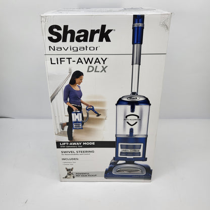 New Shark Navigator Lift-Away Deluxe Bagless Corded Upright Blue NV360