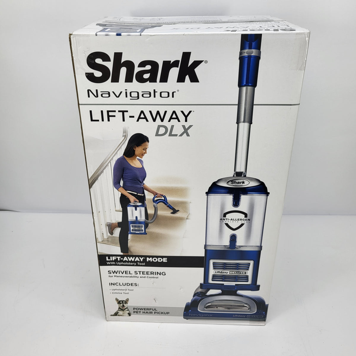 New Shark Navigator Lift-Away Deluxe Bagless Corded Upright Blue NV360