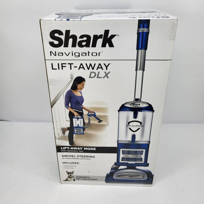New Shark Navigator Lift-Away Deluxe Bagless Corded Upright Blue NV360