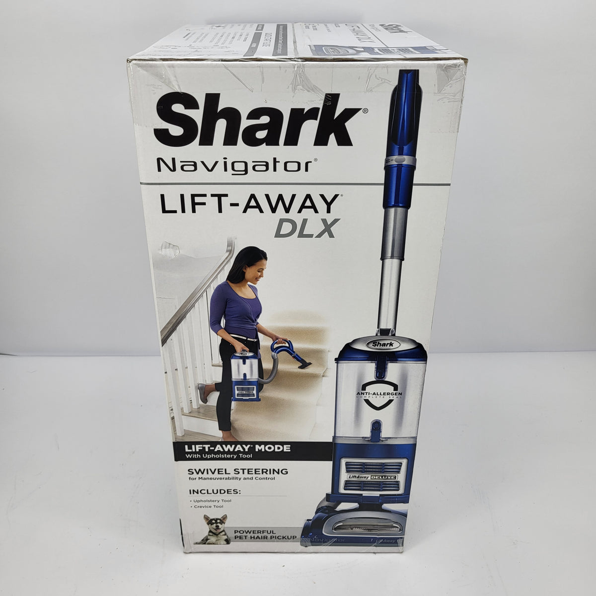 New Shark Navigator Lift-Away Deluxe Bagless Corded Upright Blue NV360