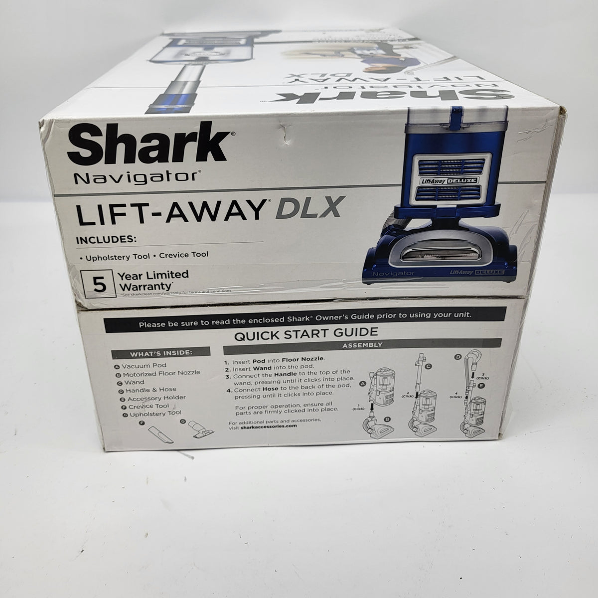 New Shark Navigator Lift-Away Deluxe Bagless Corded Upright Blue NV360