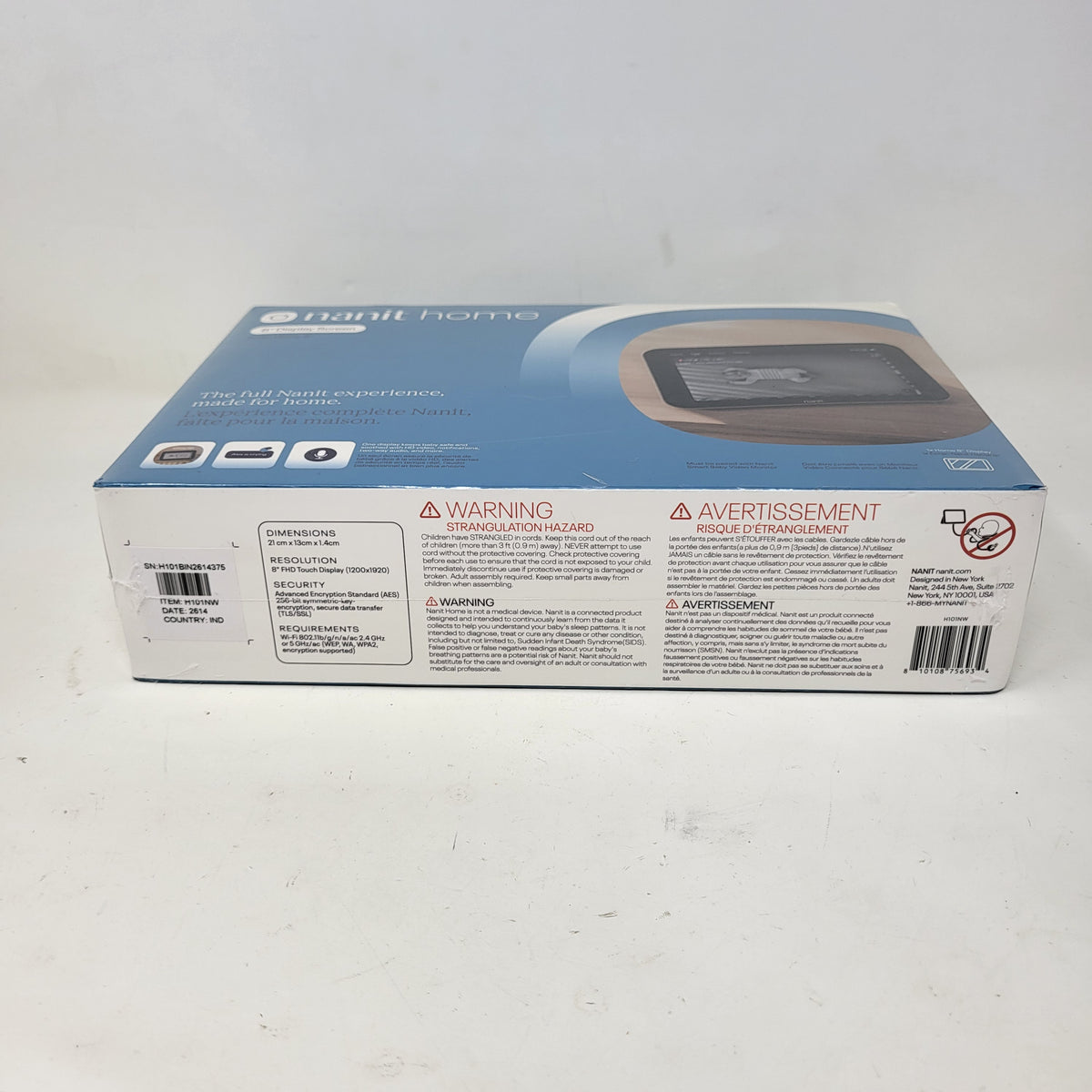 New Nanit Home H101NW Smart Baby Monitor Display Tablet H101NW