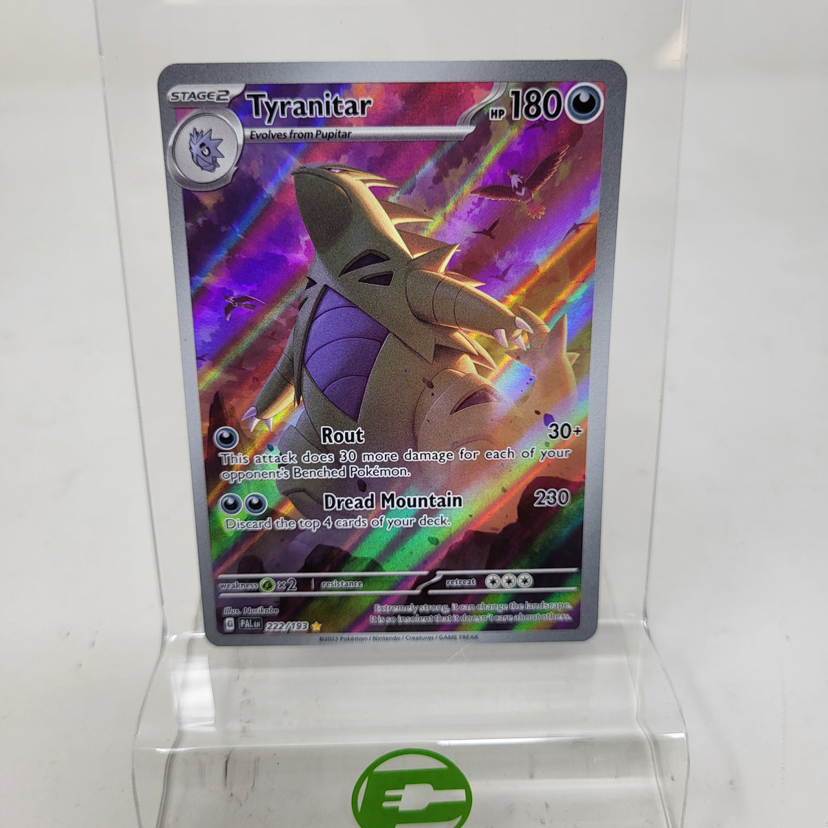 Pokémon TCG Paldea Evolved Tyranitar 222\193 Holo English