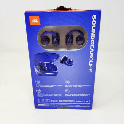 New JBL Sound Gear Clips Open Ear True Wireless Earbuds Blue IP54