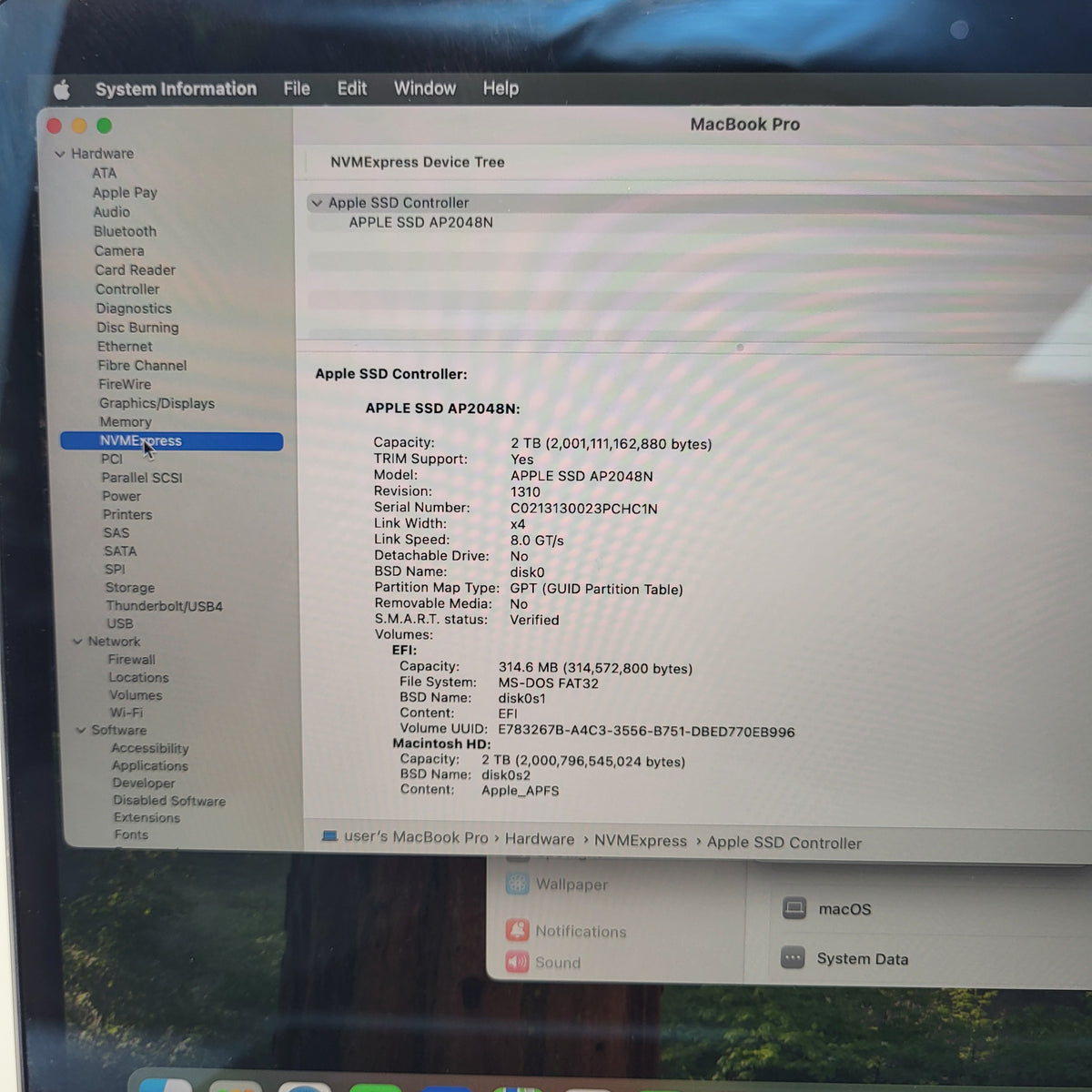 2020 Apple MacBook Pro 13.3" i7 2.3GHz 32GB RAM 2TB SSD Space Gray A2251