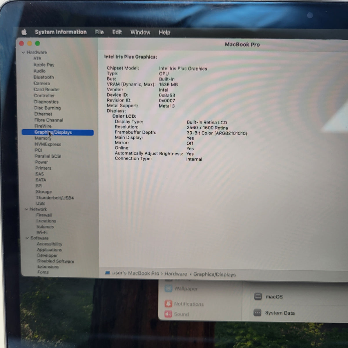 2020 Apple MacBook Pro 13.3" i7 2.3GHz 32GB RAM 2TB SSD Space Gray A2251