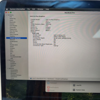 2020 Apple MacBook Pro 13.3" i7 2.3GHz 32GB RAM 2TB SSD Space Gray A2251