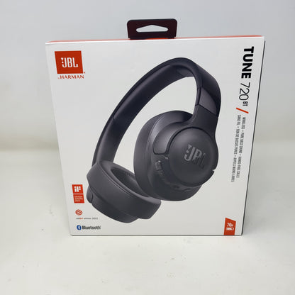 New JBL Tune 720BT Wireless Over-Ear Bluetooth Headphones Black JBLT720BTBLKAM